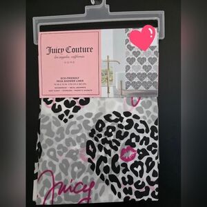 NWT Juicy Couture Leopard Hearts & Lip Print Shower Liner